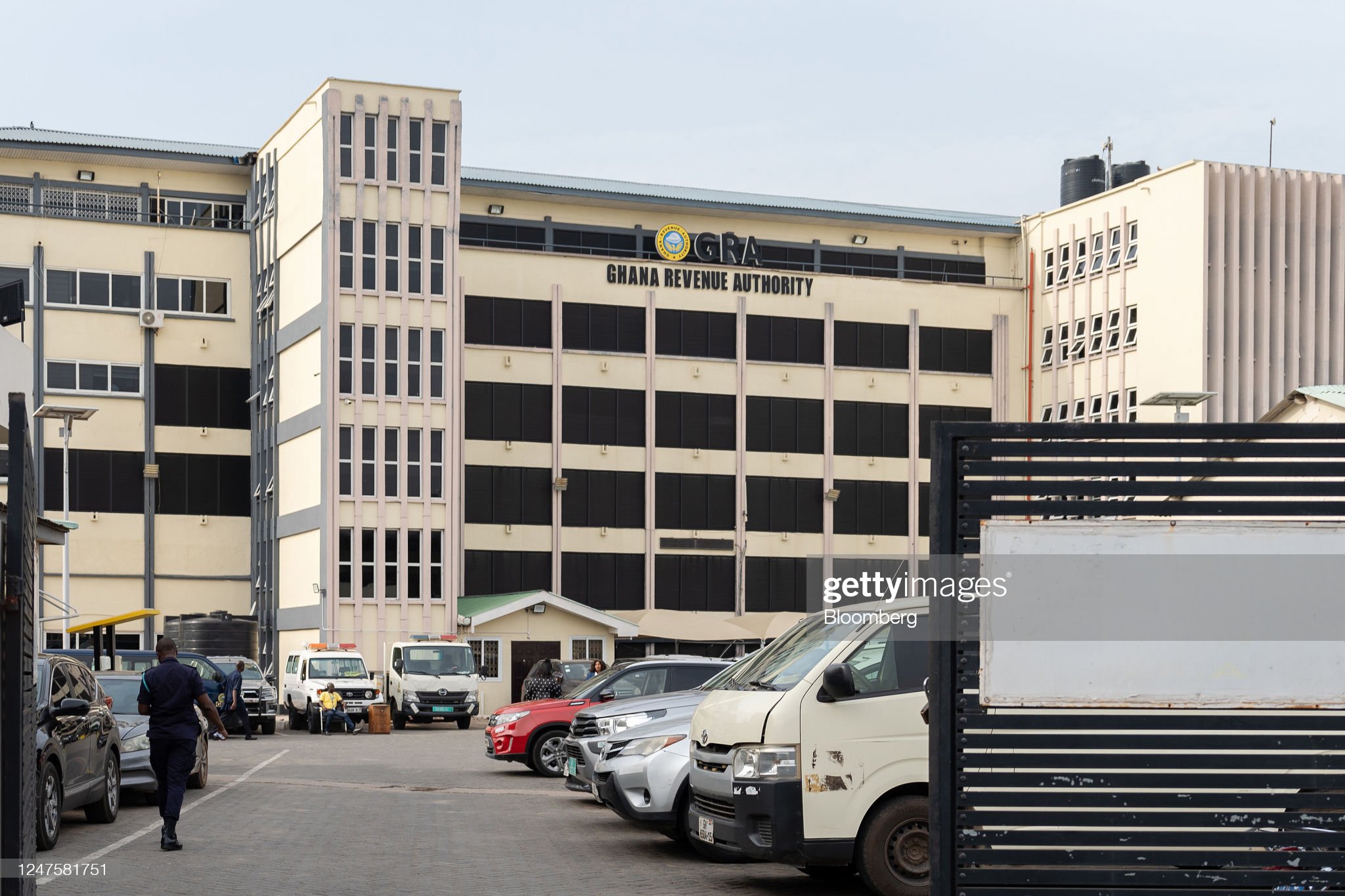 The Ghana Revenue Authority (GRA) headquarters in Accra, Ghana, on Tuesday, Feb. 28, 2023. Ghanas cedi, the worlds second-worst performing currency this year, is heading for more pain after the West African nation missed a self-imposed deadline to restructure its bilateral debt and move closer to tapping foreign aid. Photographer: Ernest Ankomah/Bloomberg via Getty Images